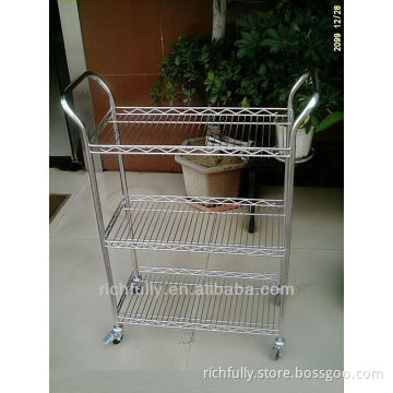 Mobile Kitchen Equipment, Movable Rack, Stainless Steel Tray Rack Trolley